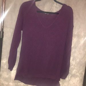BOOHOO PLUM COLORED OVERSIZED SWEATER